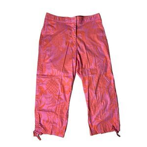 Lilly Pulitzer Pink and Orange Capri Pant Size 2